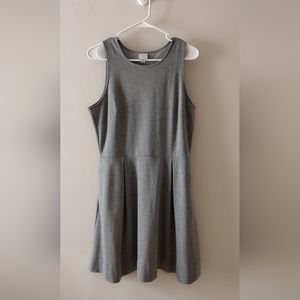 A New Day Women's Gray Heathered Knit Pockets Fit & Flare Stretch Sleeveless M